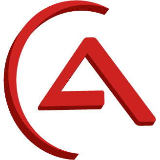 Crossfire Aggregate icon for browser tab, an A in a swoop that looks like a C